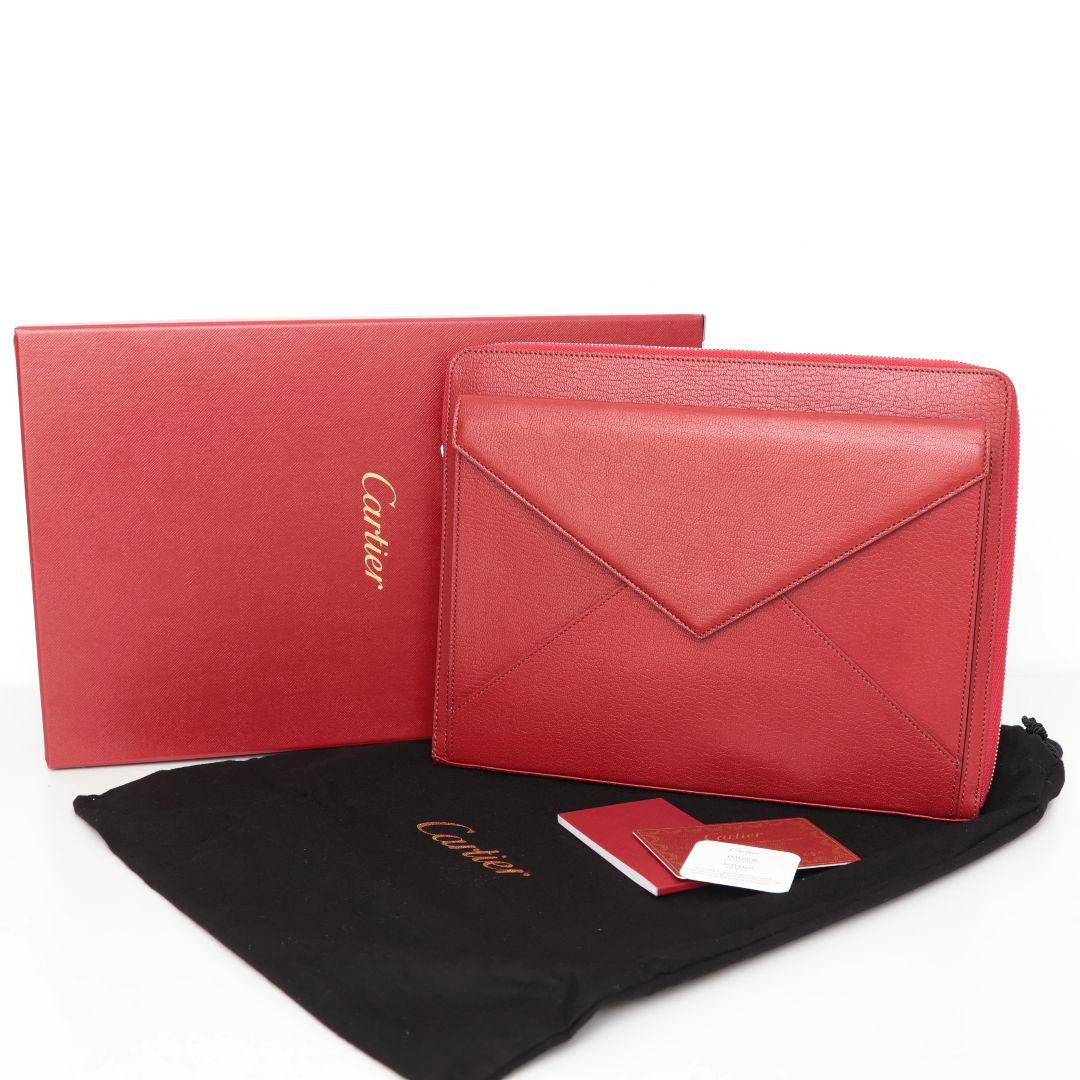 新品未使用 カルティエ Cartier レッド クラッチバッグ ポーチ
