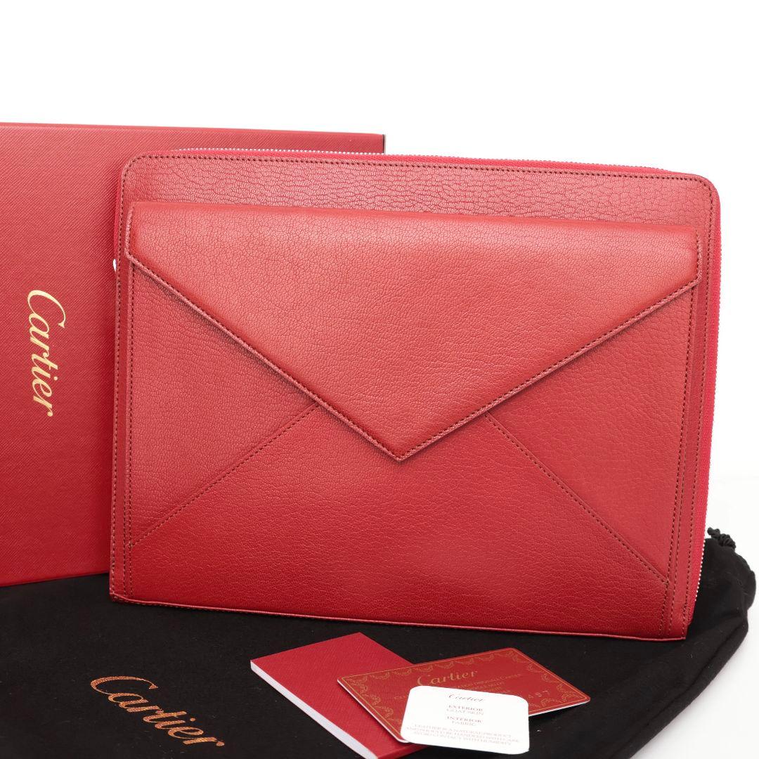 新品未使用 カルティエ Cartier レッド クラッチバッグ ポーチ