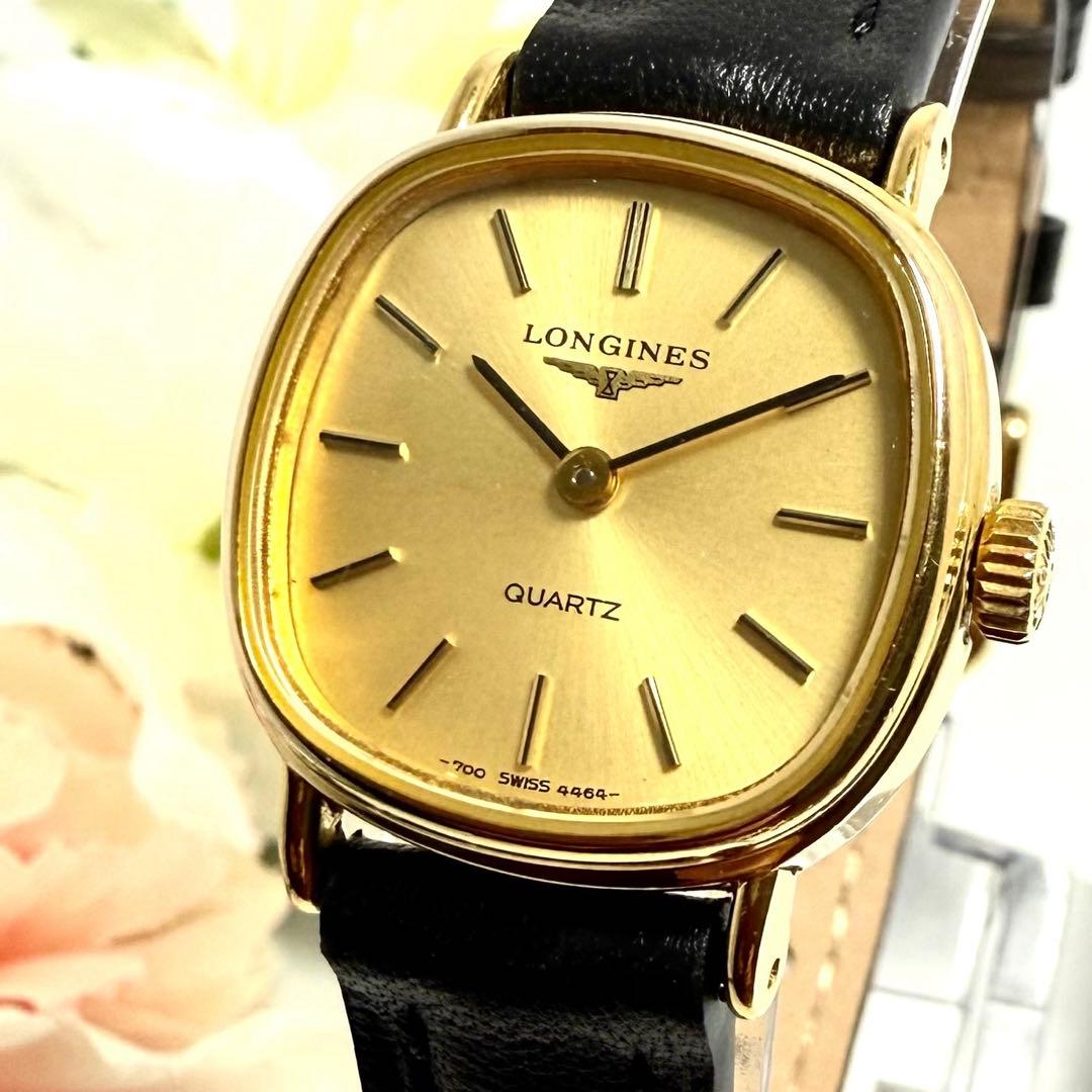 【稼働/新品電池】LONGINES 腕時計 クォーツ レディース スクエア