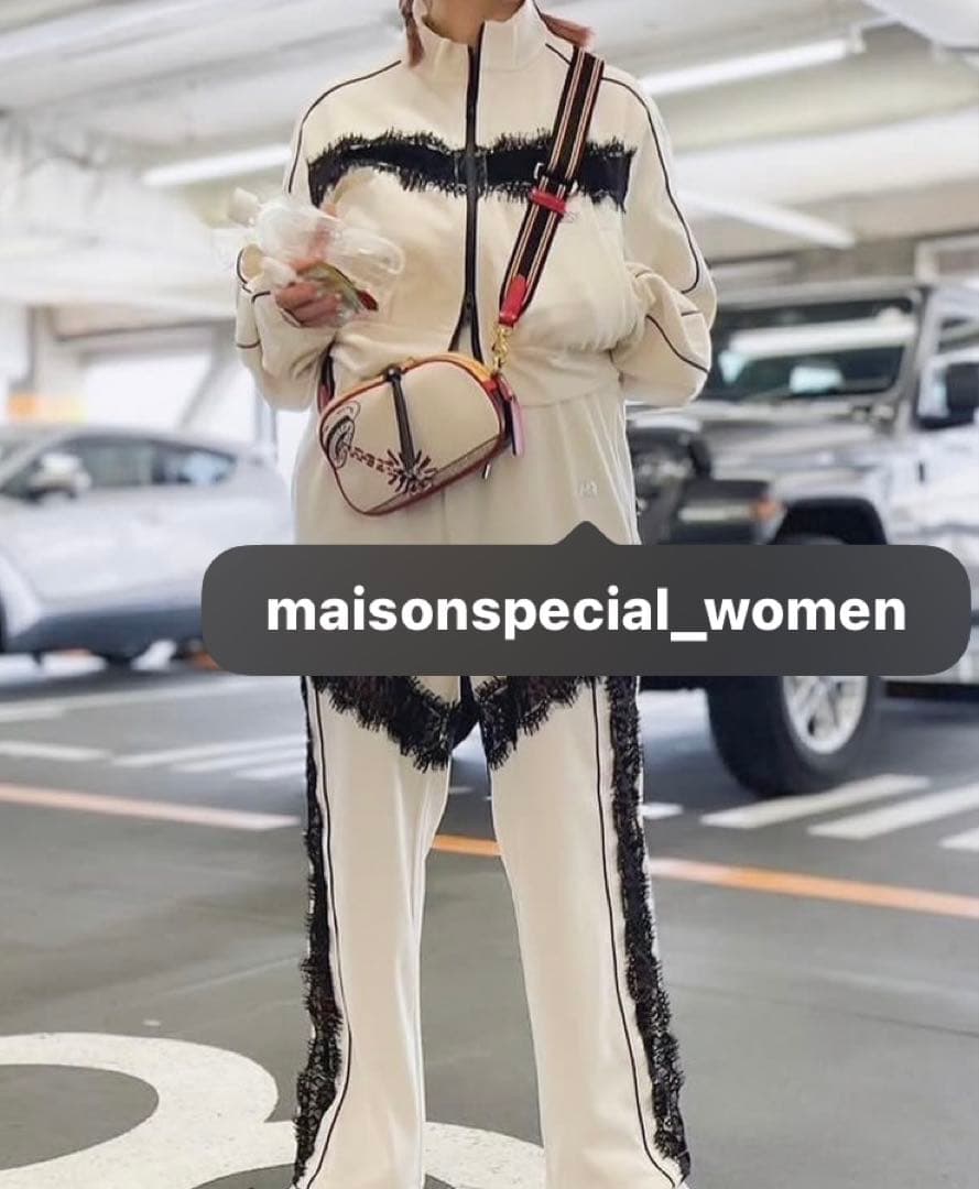 レースドッキングジャージトップス