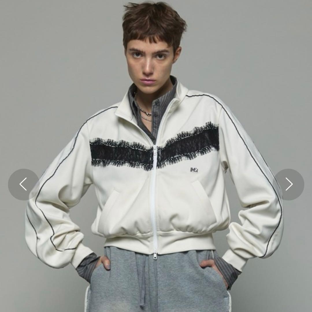 レースドッキングジャージトップス