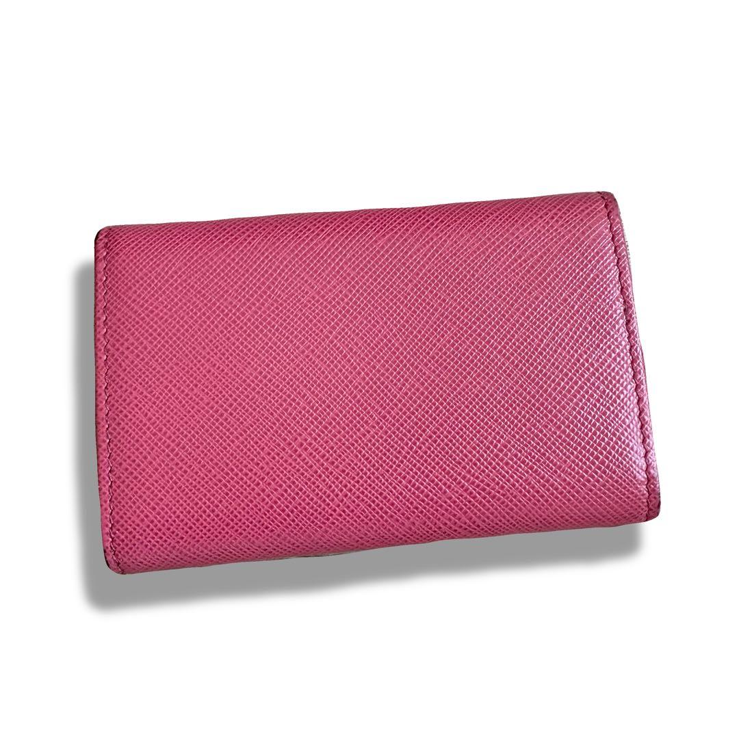【美品】PRADA　サフィアーノレザーキーケース　4連　ピンク