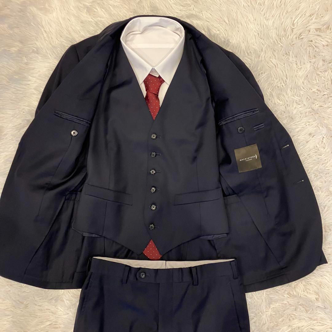 極美品　マッキントッシュロンドン　スリーピース　スーツ　セットアップ　紺
