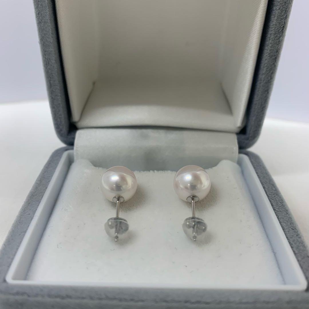 大人気　テリ最強　天女クラス　8.5-9mm プラチナピアス　冠婚葬祭　入学入園