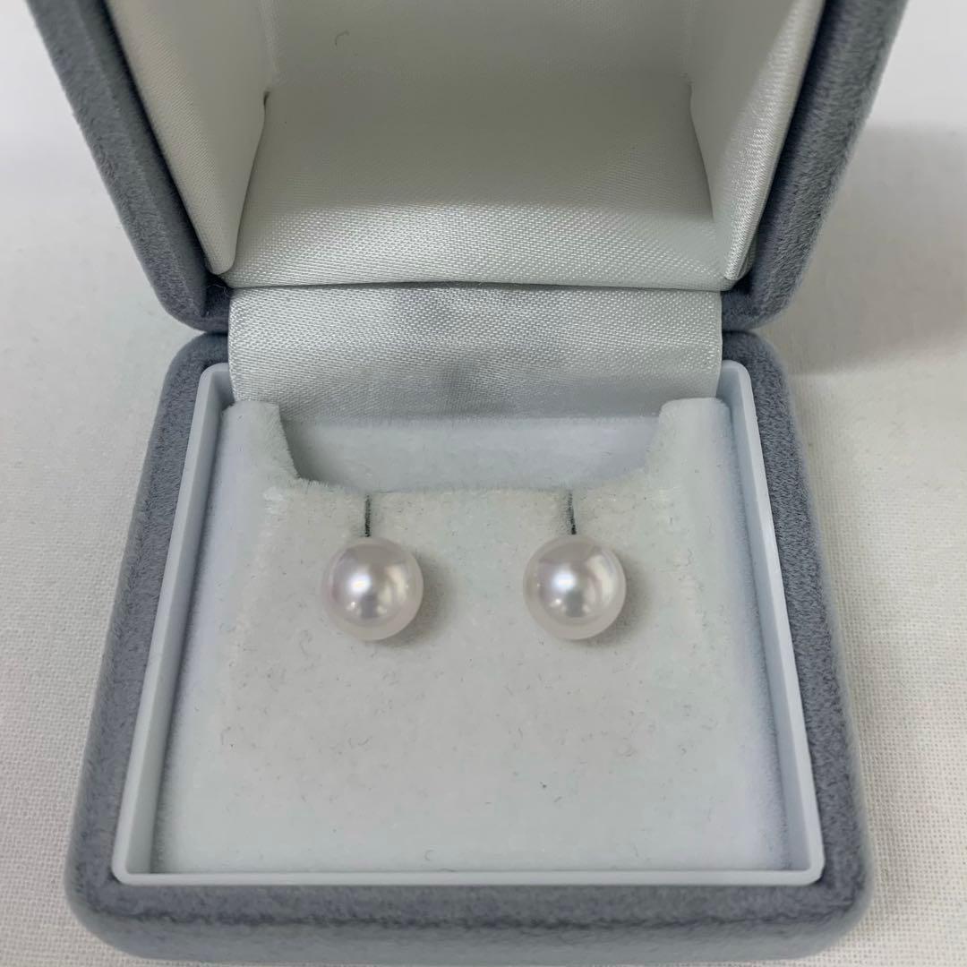 大人気　テリ最強　天女クラス　8.5-9mm プラチナピアス　冠婚葬祭　入学入園