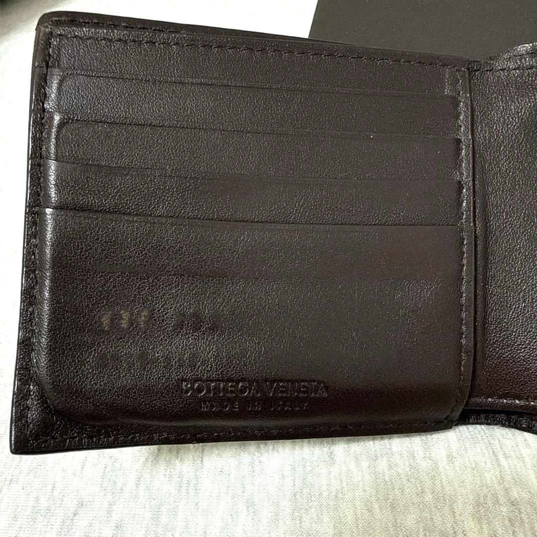 BOTTEGA VENETA 二つ折り財布 ダークブラウン