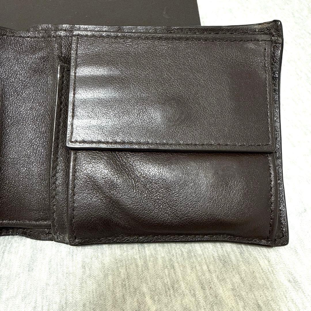 BOTTEGA VENETA 二つ折り財布 ダークブラウン