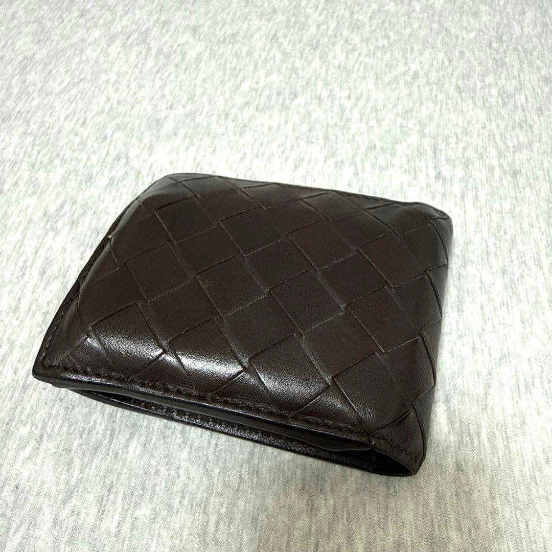 BOTTEGA VENETA 二つ折り財布 ダークブラウン