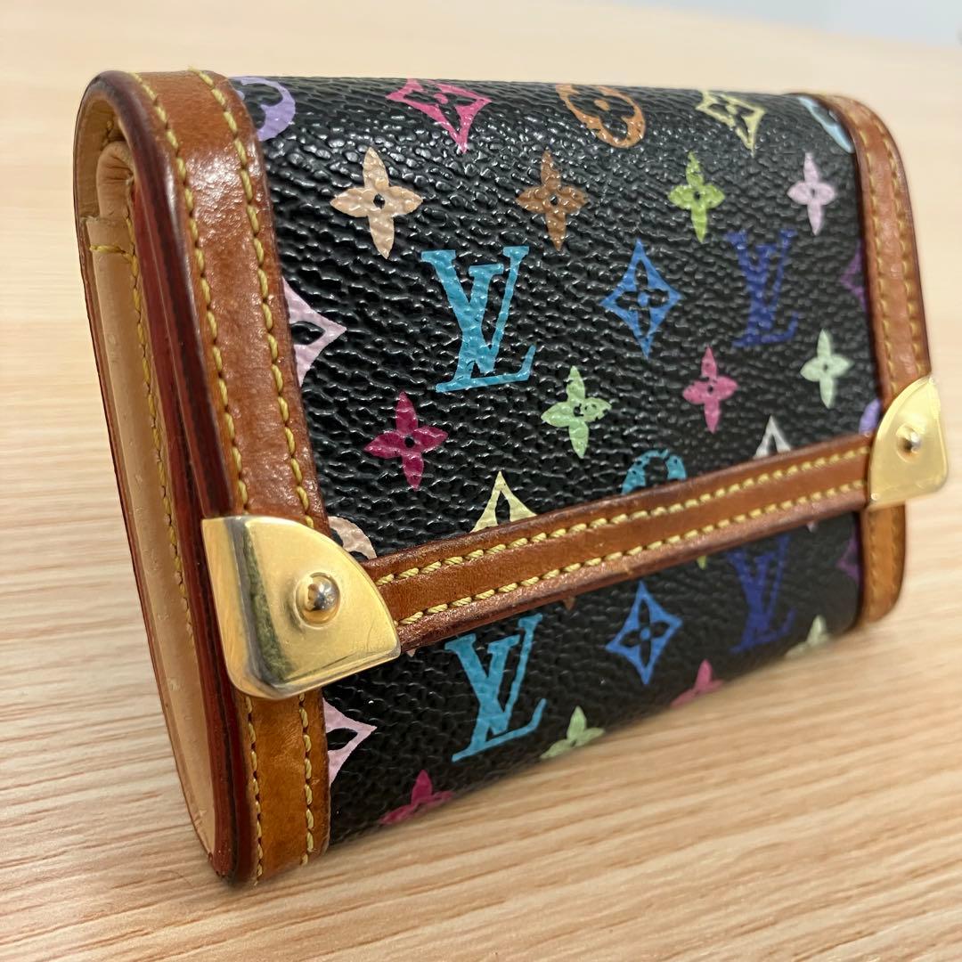 《希少・美品》 ルイヴィトン マルチカラー ポルトモネ•プラ ケース