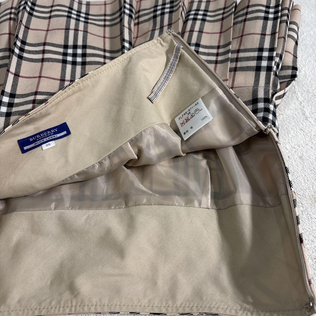 希少✨バーバリーブルーレーベル　ノバチェック　プリーツスカート　安室奈美恵　38