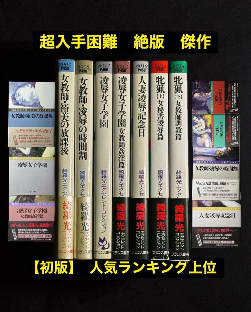 希少【初版】エクセレントシリーズ 綺羅光 　※凌辱女子学園を含む傑作シリーズ！