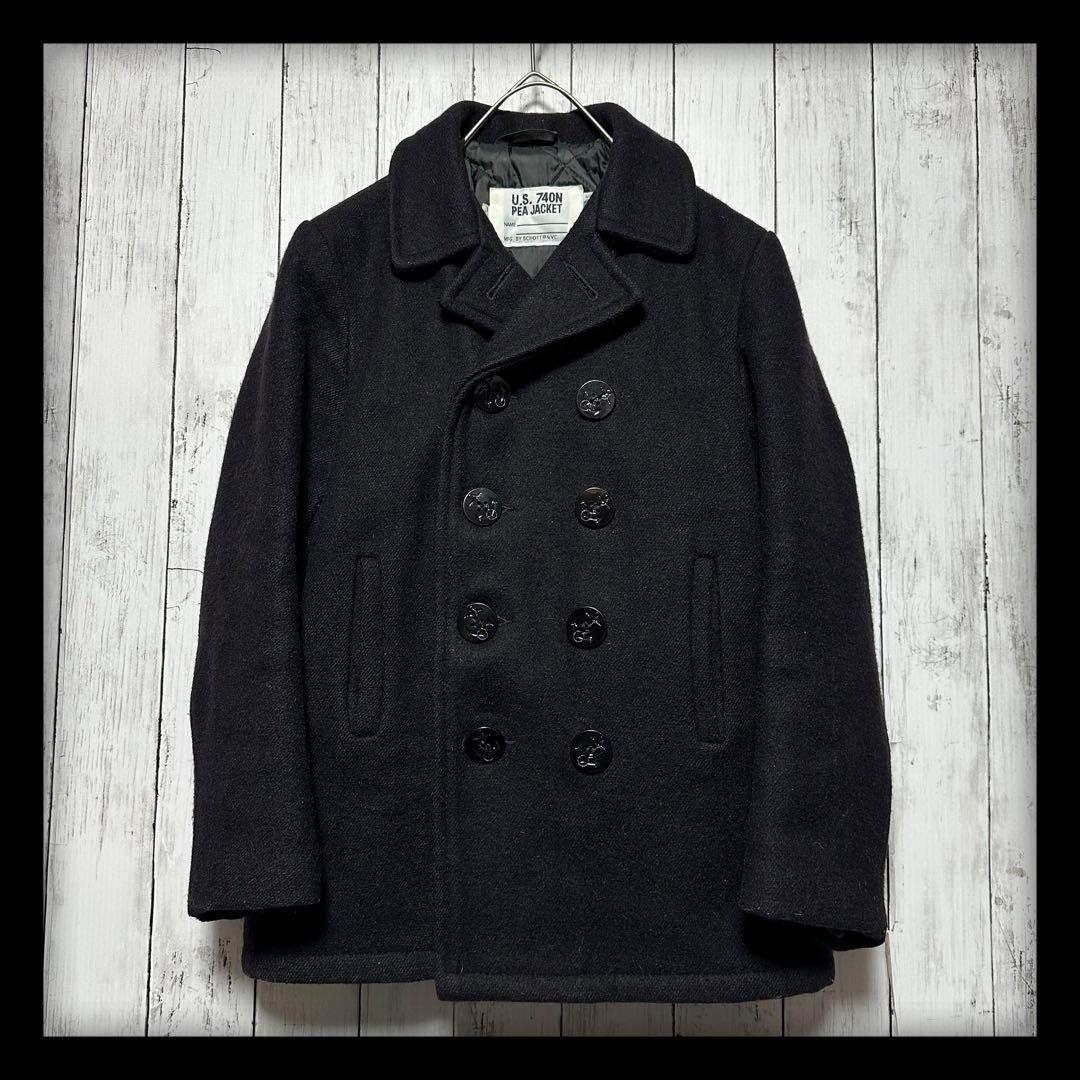 【Shott U.S.740N】ピーコート☆USA製　黒　16 ピージャケット