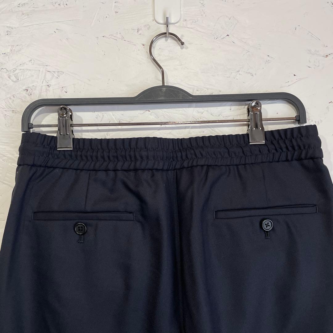 日本製【Paul Smith】ウールイージーパンツスラックス　ネイビー　M