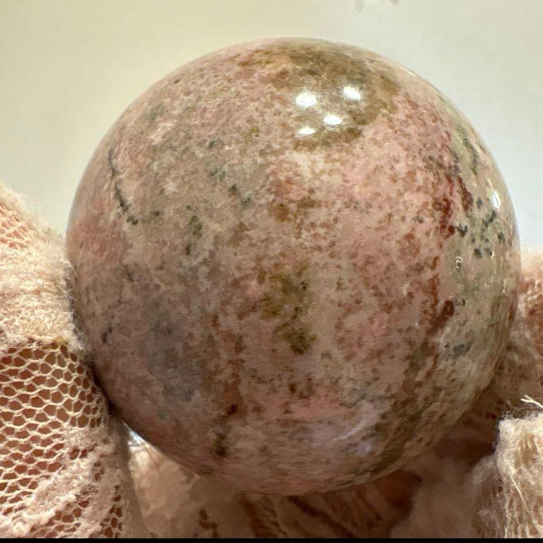 ピンクグレイニネススフィア♡ 木紋石No.2087