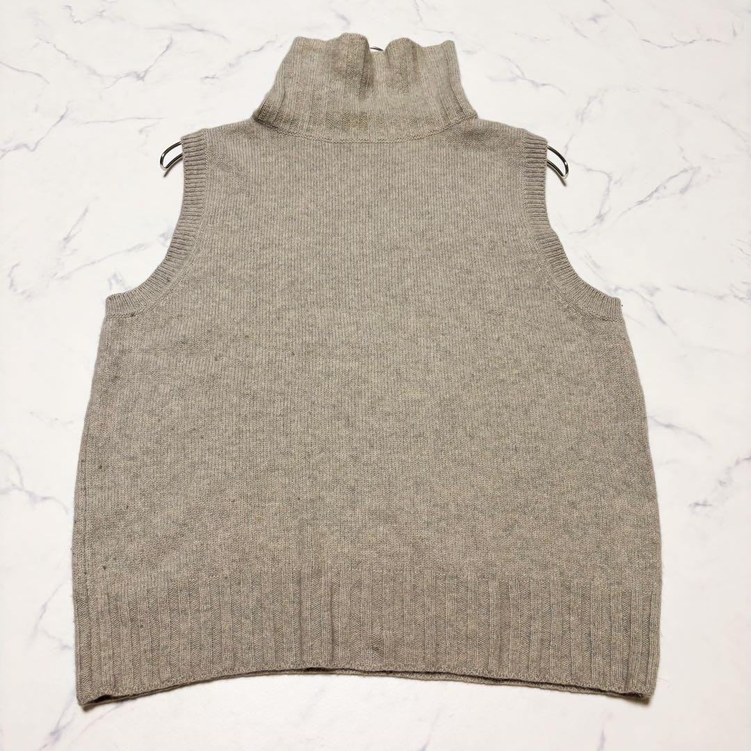 MARGARET HOWELL ニットベスト カシミヤ シルク ハイネック M