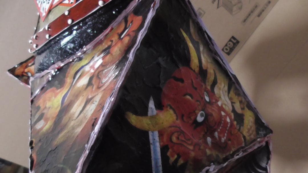 ハンドシールド 溶接面 アーク 和柄 鬼 夏祭り 歌舞伎 勇士 華麗 哀調