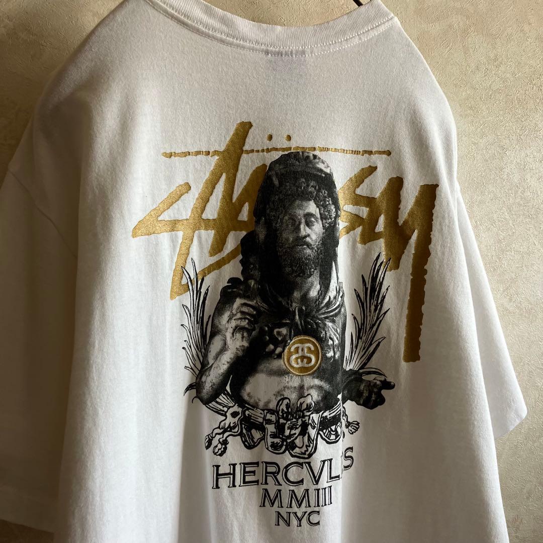 美品 90's USA製 オールドステューシー ヘラクレス 両面ロゴtシャツ