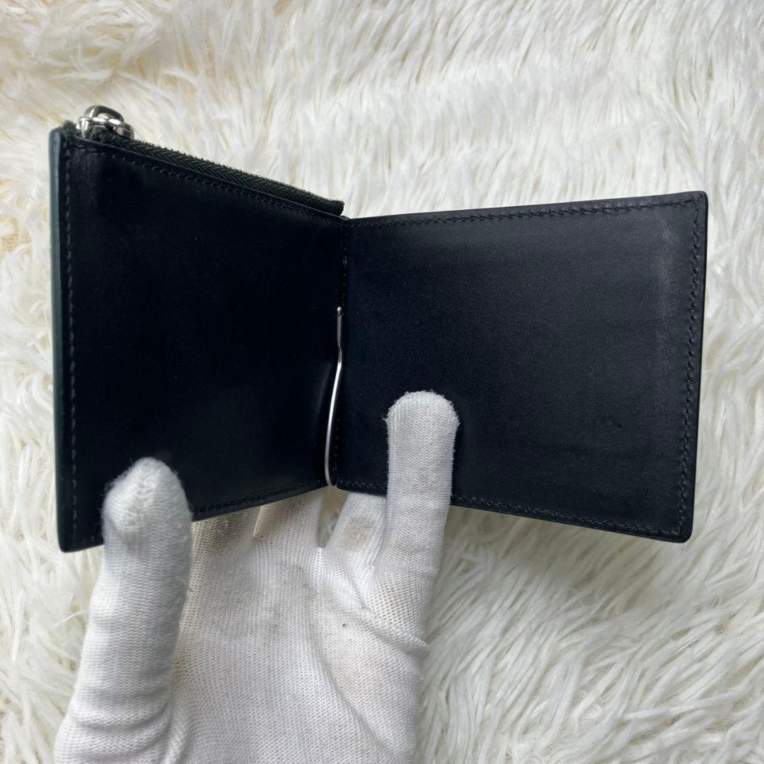 ✨未使用級美品✨マルジェラ　マネークリップ　小銭入れ　ステッチ　緑