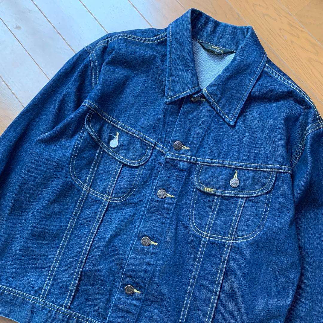 美品◎ユーロ Lee 101J デニム Gジャン 濃紺 XL