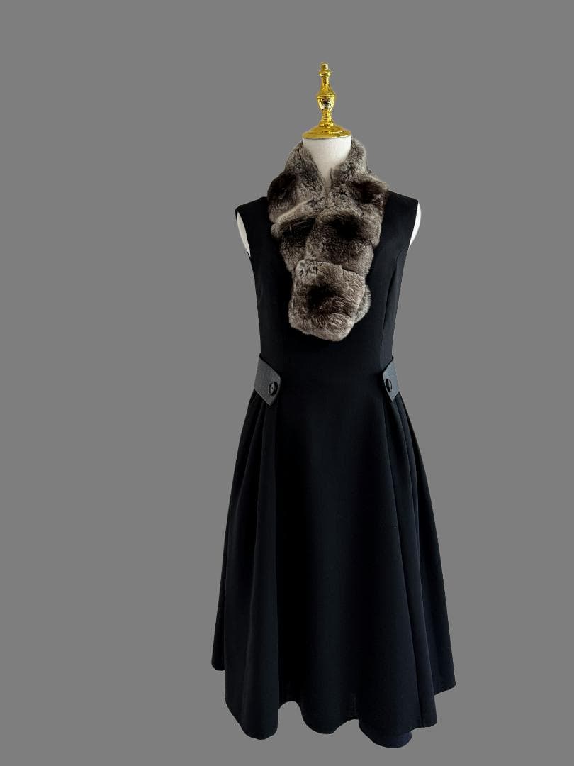 美品★FOXEY/フォクシーブティック マフラー チンチラ ファーティペット