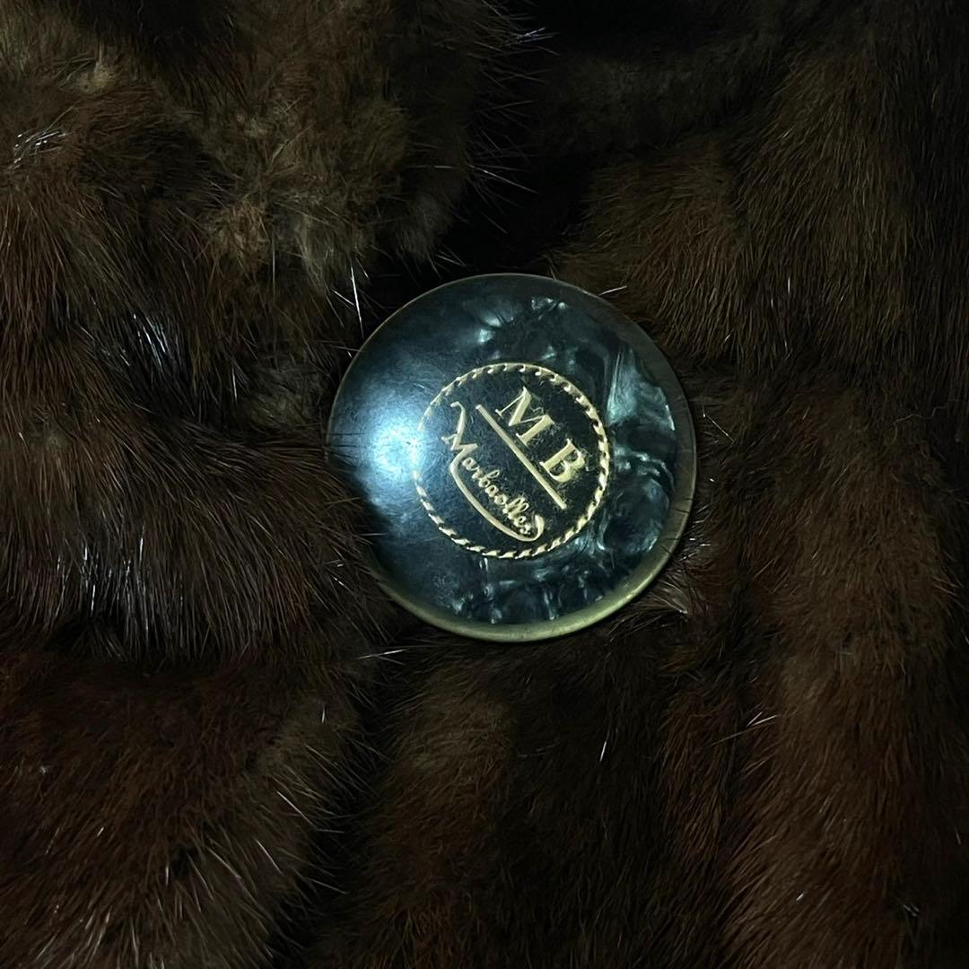 なめし柔らか◎デミバフミンク 本毛皮 ファーコート XL相当 リアルファー