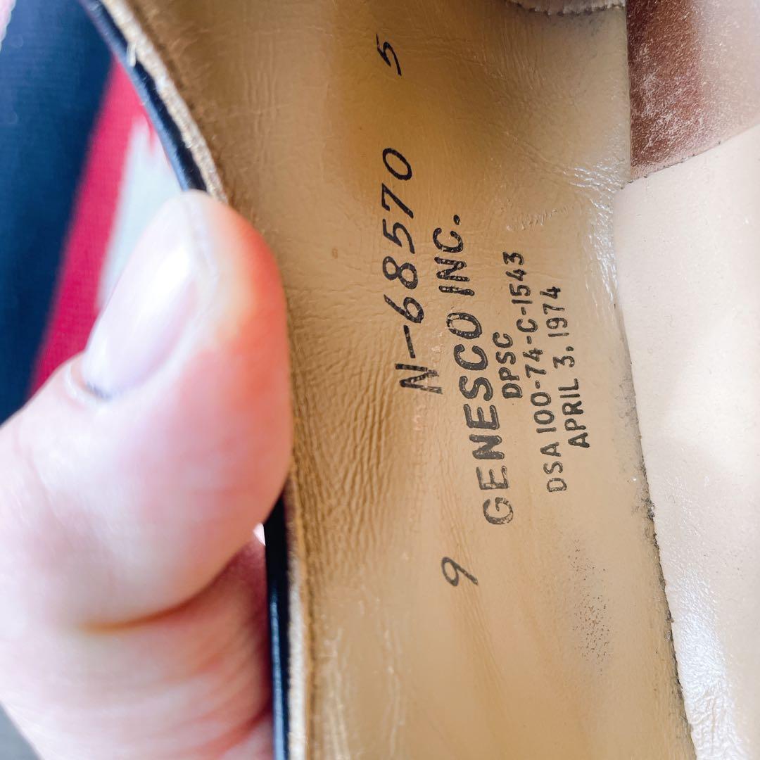 70s US NAVY サービスシューズ 1974年会計 ヴィンテージ