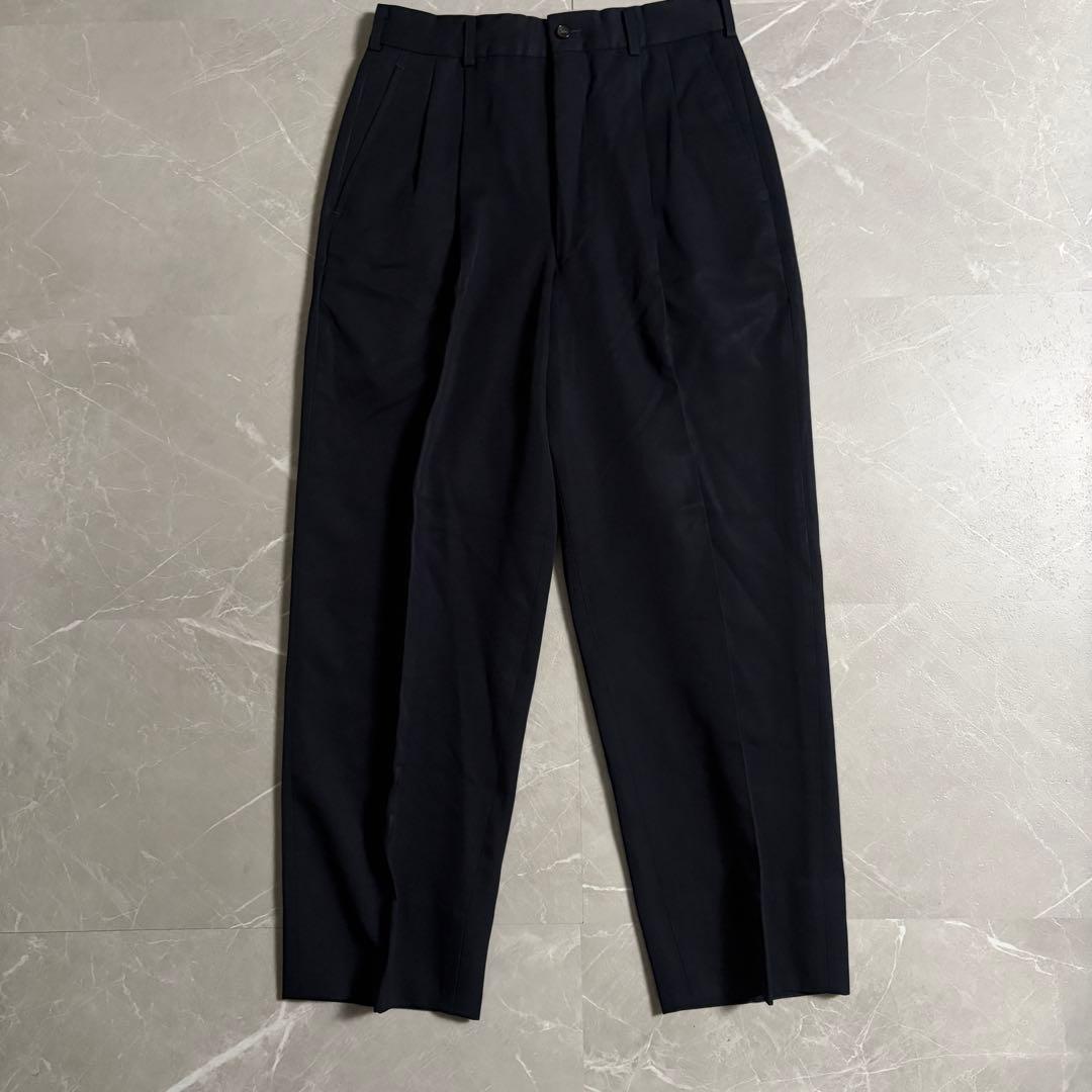 田中オム　80s コムデギャルソン　スラックス　ダークネイビー　ツータック