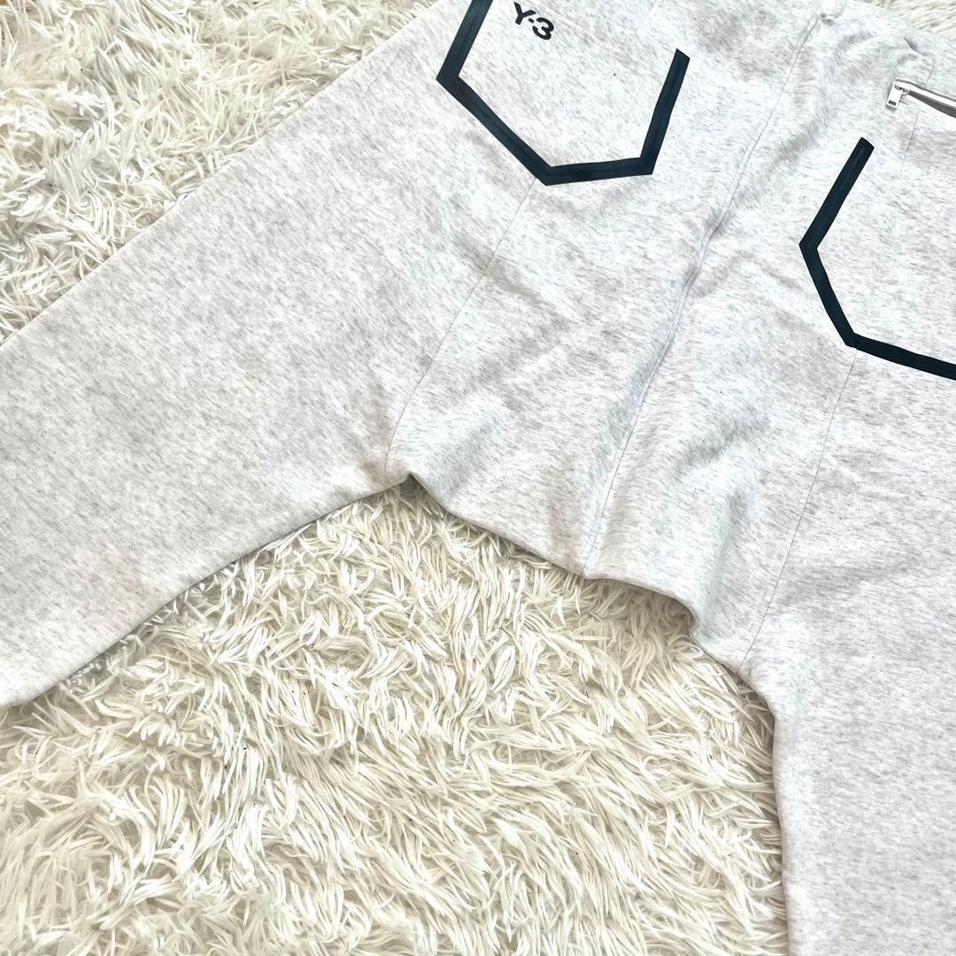 【極美品】ワイスリー　ヨウジヤマモト　サルエル　スウェット　グレー　ロゴ　y-3