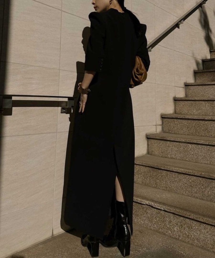 Ameri / EDGE SHOULDER BONDING DRESS アメリ