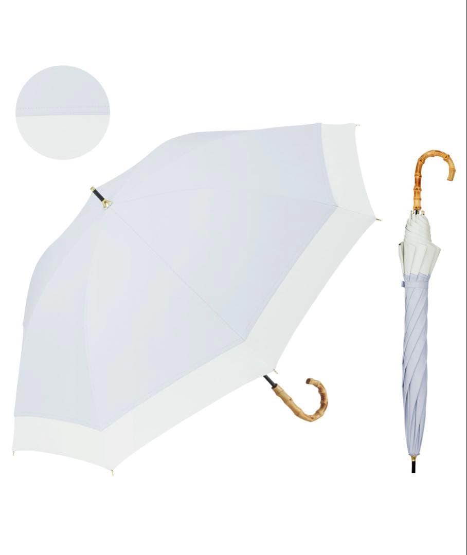 COKAGE+ 日傘 長傘 東レ サマーシールド ブルー ホワイト