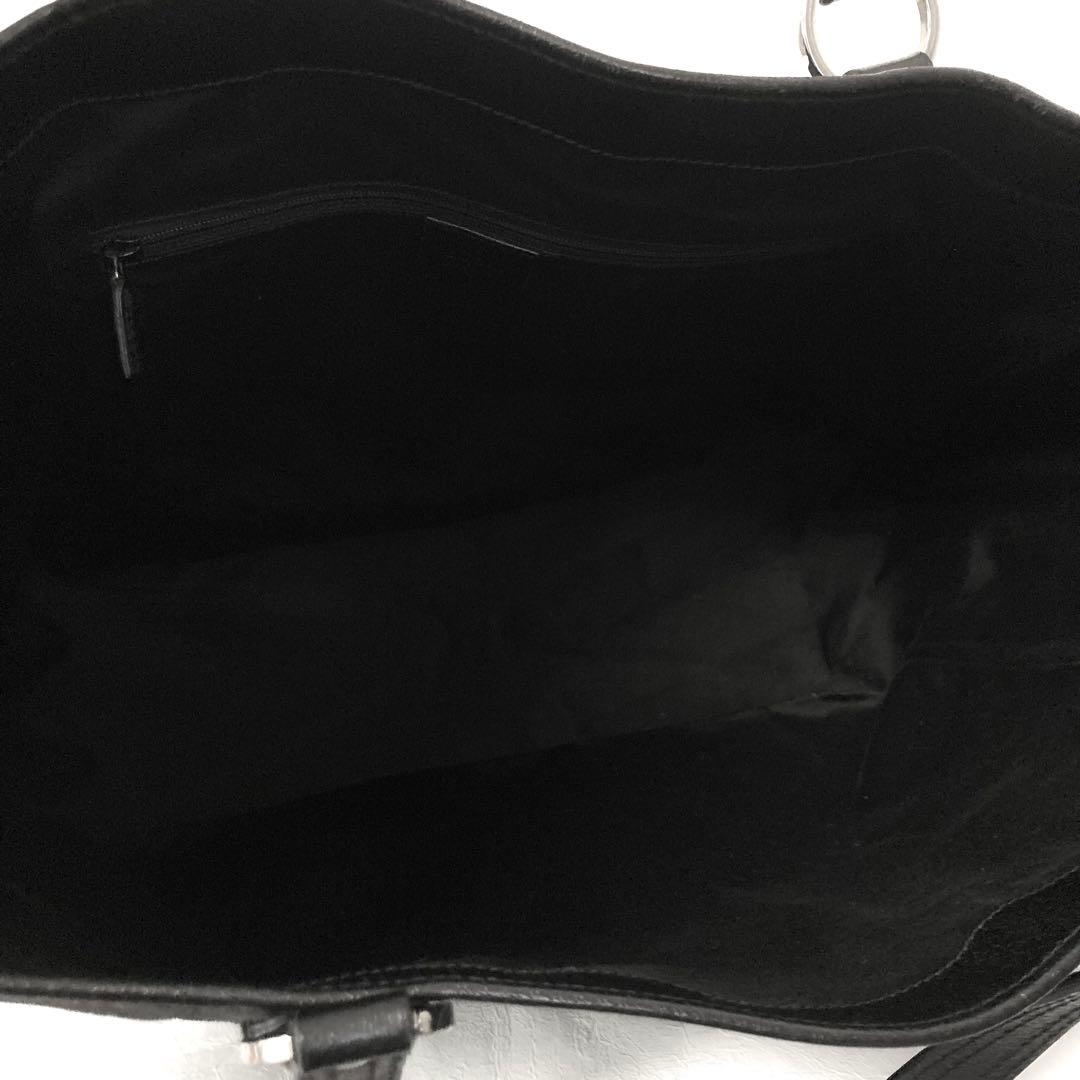 美品　グッチ　GUCCI トートバッグ　黒　ショルダーバッグ　キャンバス　GG