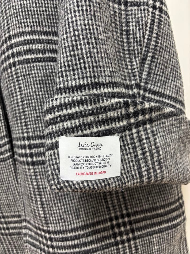 グレー系チェック オーバーサイズ チェスターコート