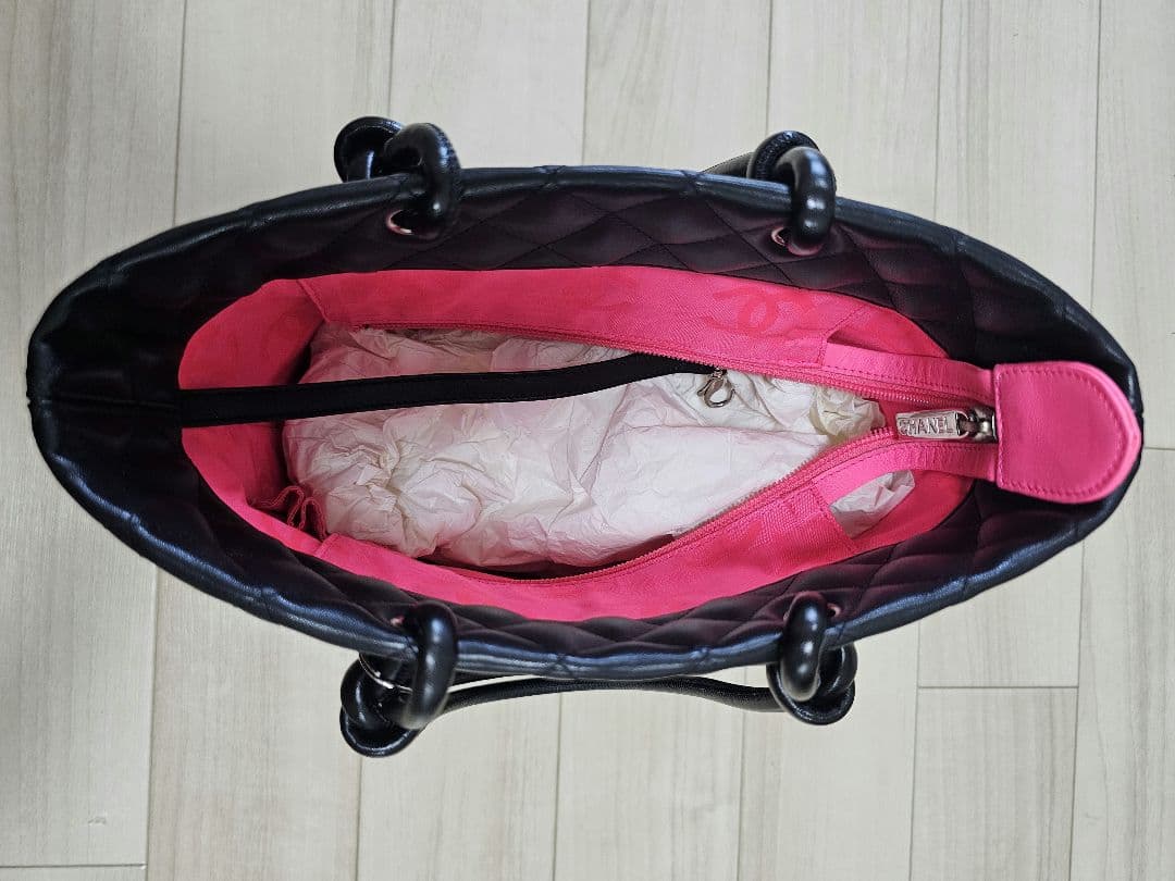 *超美品* CHANEL キルティング カンボンライン トートバッグ