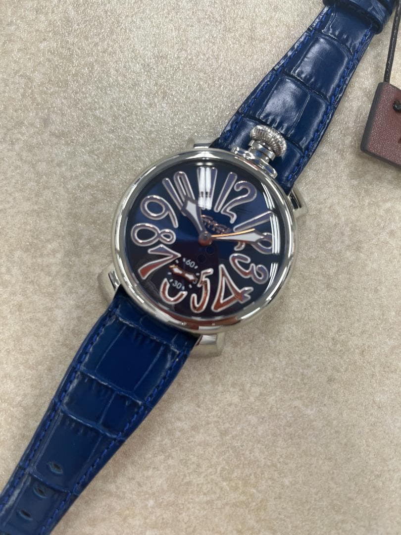 【最終価格！】GaGa MILANO 時計 品番：5010.05S 青金/青革