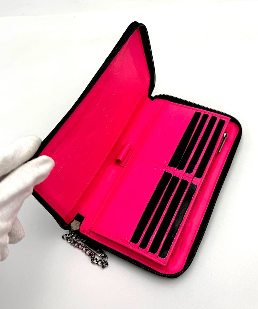 【あいあい様】専用カンボンライン ラウンドファスナー オーガナイザー 黒×ピンク