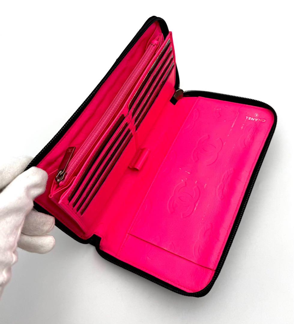 【あいあい様】専用カンボンライン ラウンドファスナー オーガナイザー 黒×ピンク