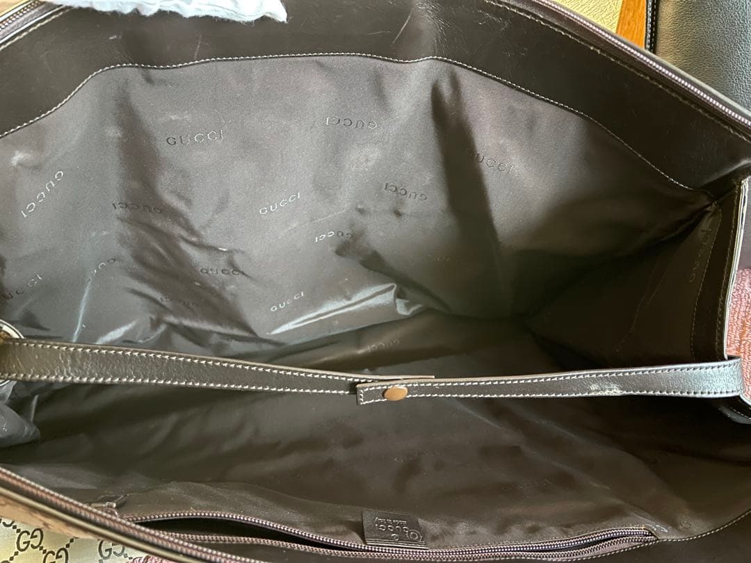 ★GUCCI GGパターン ナイロンビジネスバッグ 大きめ