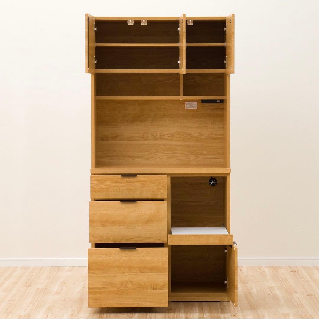 値下げ！【ニトリ】キッチンボード (エトナ 90KB LBR) ライトブラウン