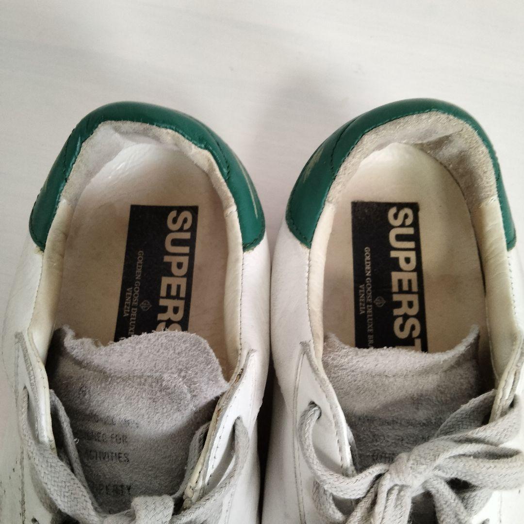 ゴールデングース スーパースター 38 スニーカー レザー スエード ホワイト