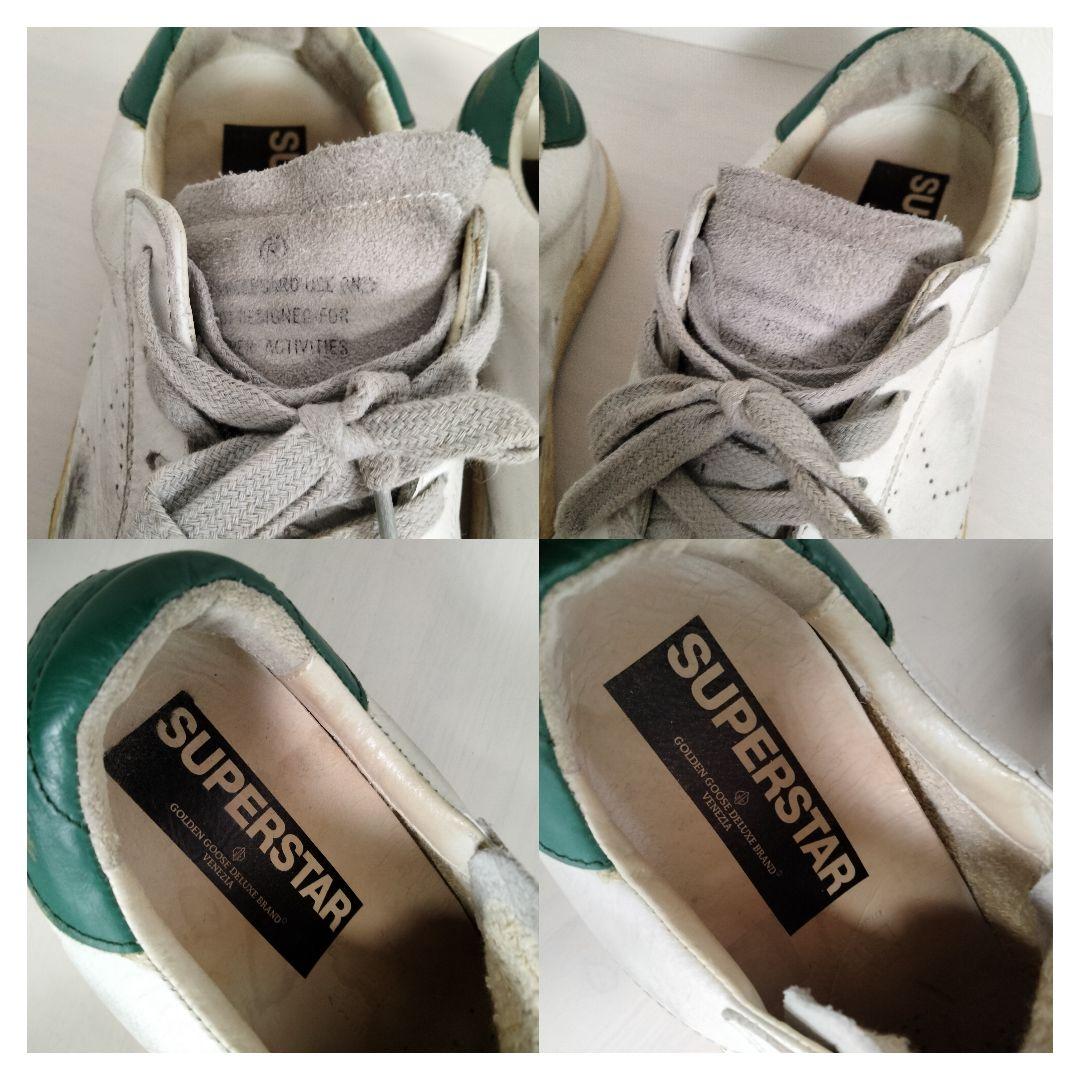 ゴールデングース スーパースター 38 スニーカー レザー スエード ホワイト