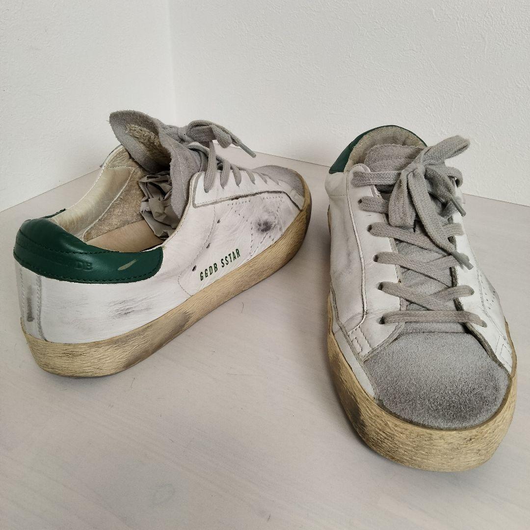 ゴールデングース スーパースター 38 スニーカー レザー スエード ホワイト