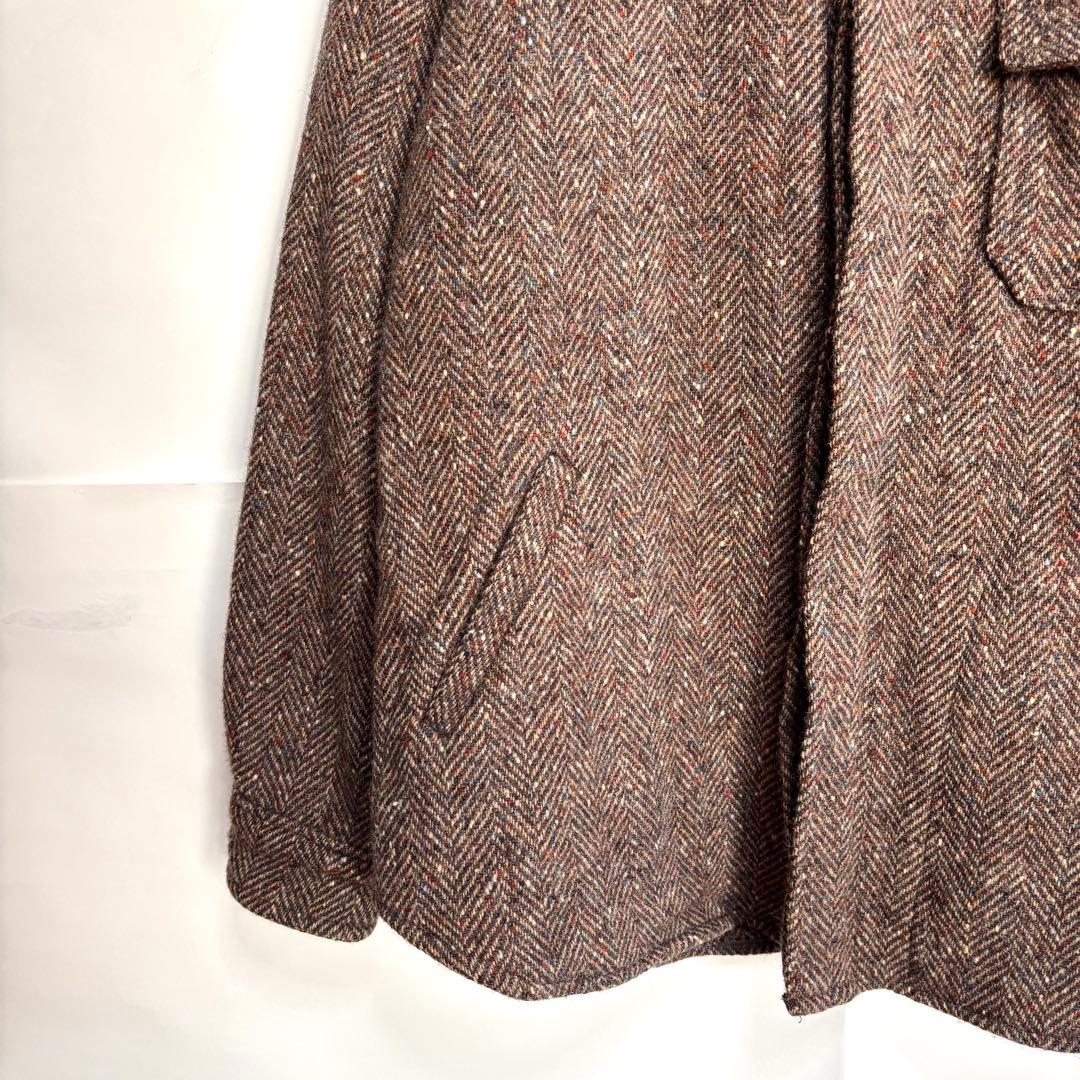 美品80sエルエルビーン　USA製　ヘリンボーンネップツイードジャケット　ウール