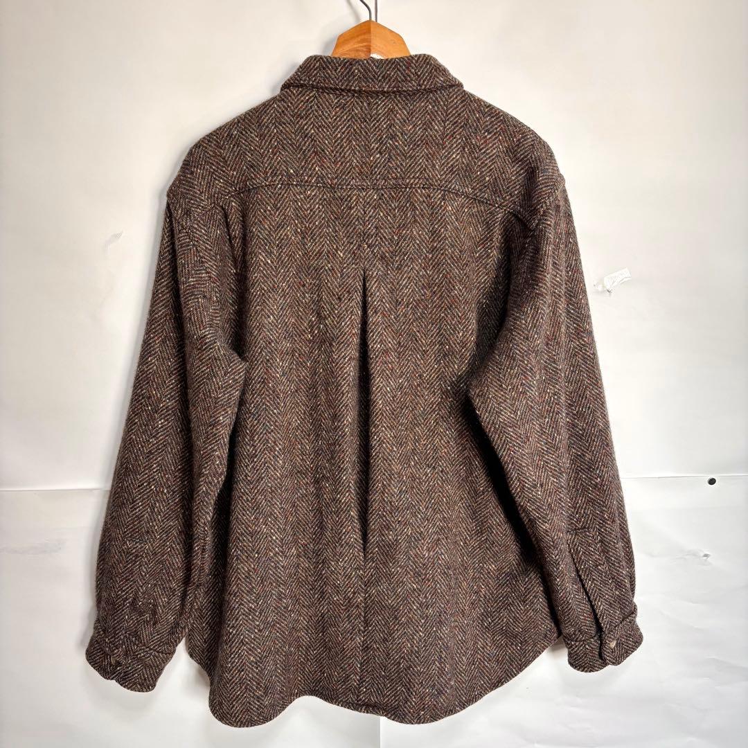 美品80sエルエルビーン　USA製　ヘリンボーンネップツイードジャケット　ウール