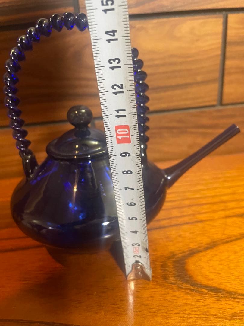 長崎ガラス　瑠璃色ガラス　ちろり×1 杯×5