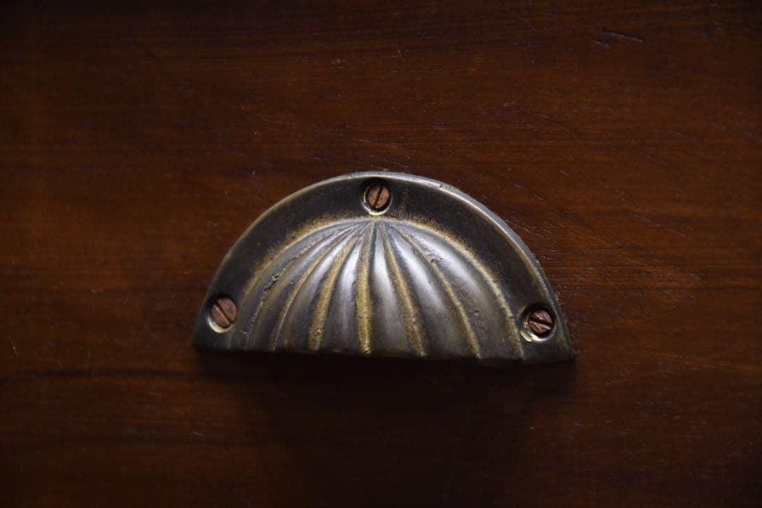 EEK59 アジアンアンティーク調 2段 サイドチェスト シーシャムウッド無垢材