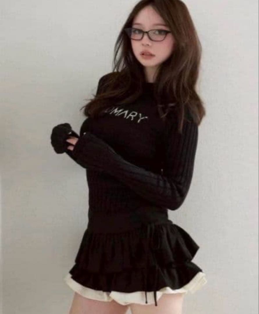 アンドマリー Mary logo knit tops