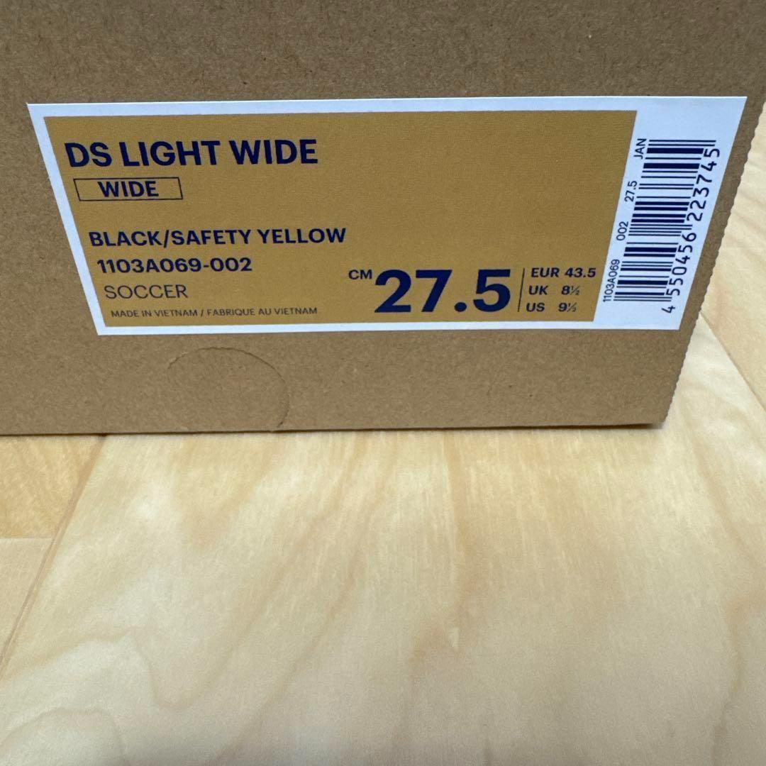 新品　asics DS LIGHT WIDE サッカー　スパイク　黒　27.5