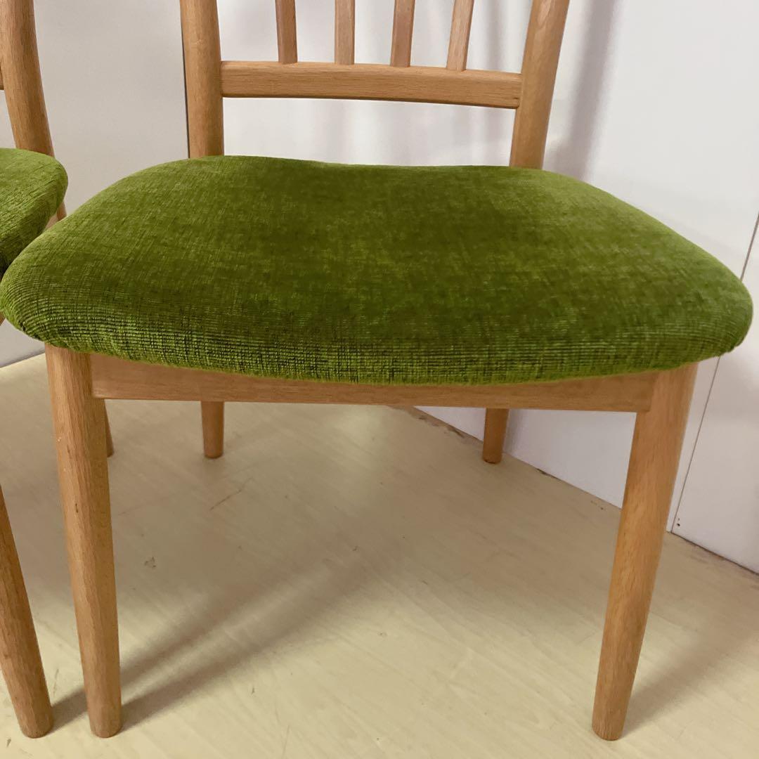 日進木工　ダイニングチェア　2脚セット アームレスチェア　木製チェア　北欧