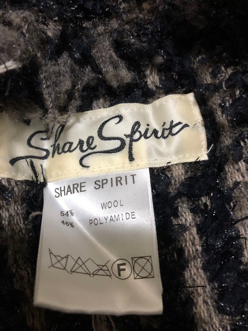 【シェアースピリット】ストライプデザイン　フード付きロングマフラー