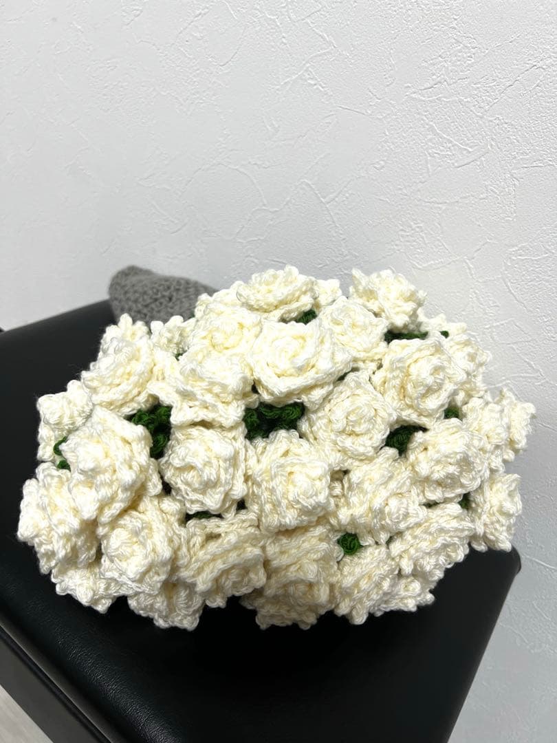 花束ブーケブランケット 白薔薇